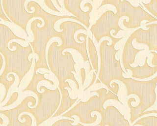 Architects Paper non-woven wallpaper «Baroque, Flowers, Metallic, Yellow» 954902