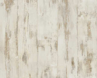Lutèce non-woven wallpaper «Wood, Beige, Brown, Orange» 961391