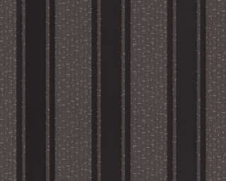 Versace Home non-woven wallpaper «Stripes, Black, Grey, Metallic» 962373