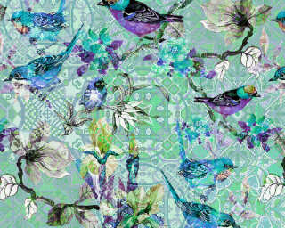 Kathrin und Mark Patel impression numérique «mosaic birds 3» DD110259