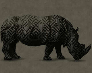 Kathrin und Mark Patel impression numérique «rhino 1» DD110501