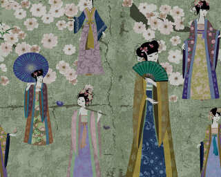 Kathrin und Mark Patel Fototapete «kimono 1» DD110812