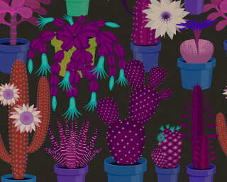 Kathrin und Mark Patel impression numérique «cactus garden1» DD114143