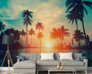 Livingwalls impression numérique «Sunset&Palms» DD123680