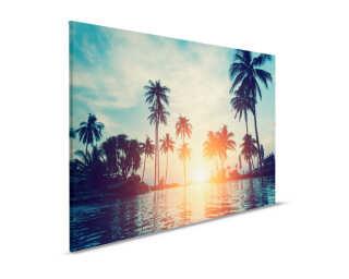 Livingwalls tableau sur toile «Sunset&Palms» DD123912