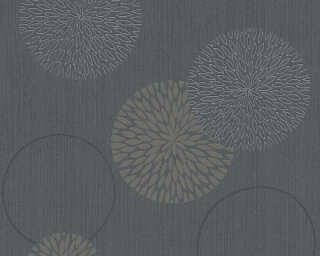 Livingwalls non-woven wallpaper «Graphics, Floral, Black, Grey» P468820117