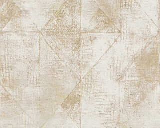 Livingwalls papier peint intissé «Graphique, 3D, beige, bronze, crème, métallique» P492740033