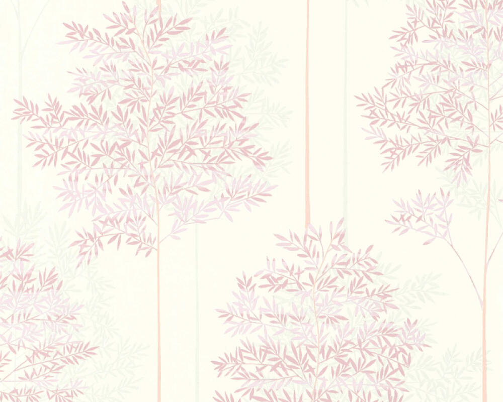Livingwalls Wallpaper «Floral, Grey, Pink, Purple, White» 366264