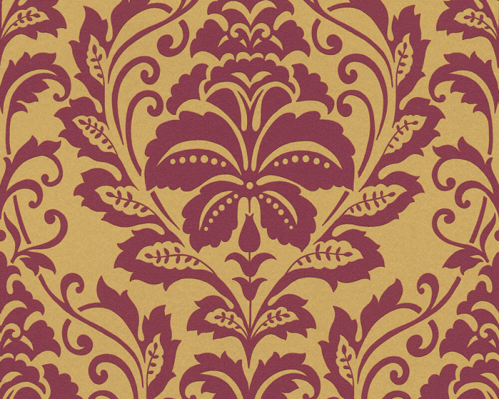 Wallpaper burgundy gold Metallic Textured Flocking rustic Damask Flocked  Velvet  Walmartcom