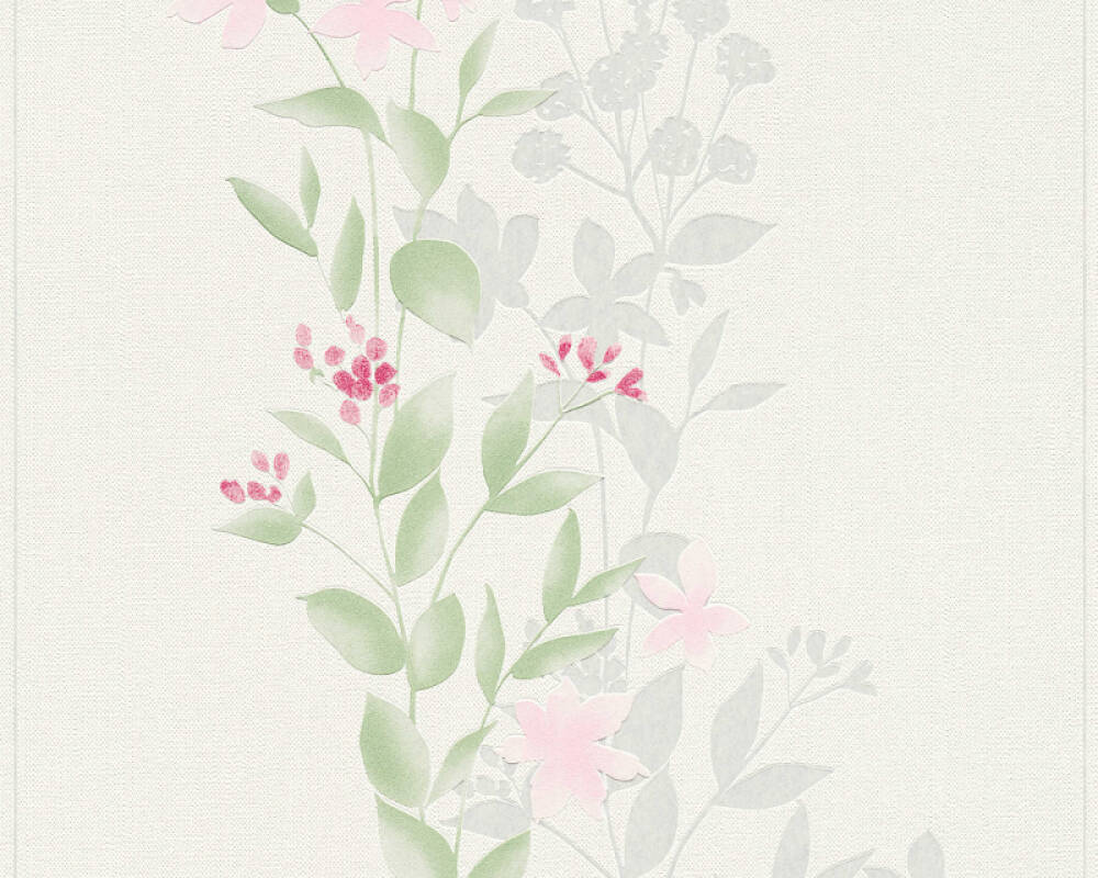 WMJM1001101 Off white green pink red purple flowers floral Wallpaper –  wallcoveringsmart