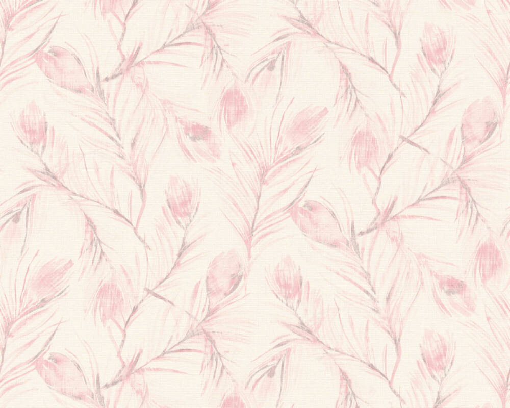 . Création Wallpaper «Floral, Grey, Metallic, Pink, Silver» 373672