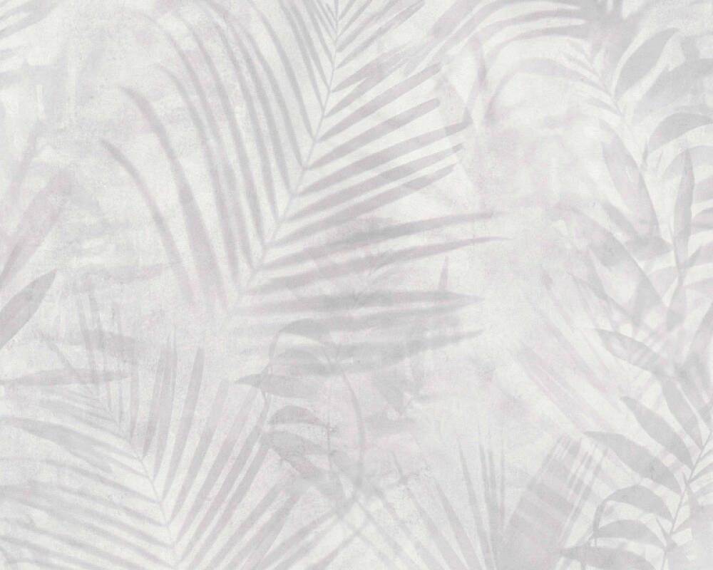 A.S. Création papier peint Jungle, blanc, crème, gris 374115