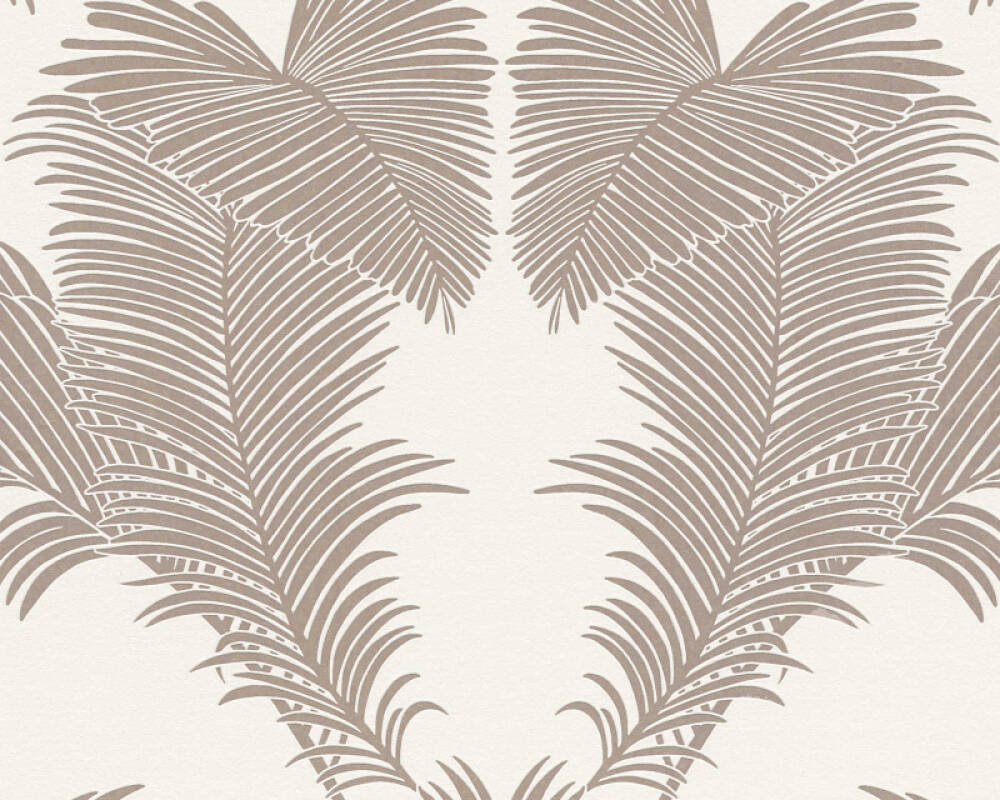 . Création Wallpaper «Floral, Metallic, White» 379592