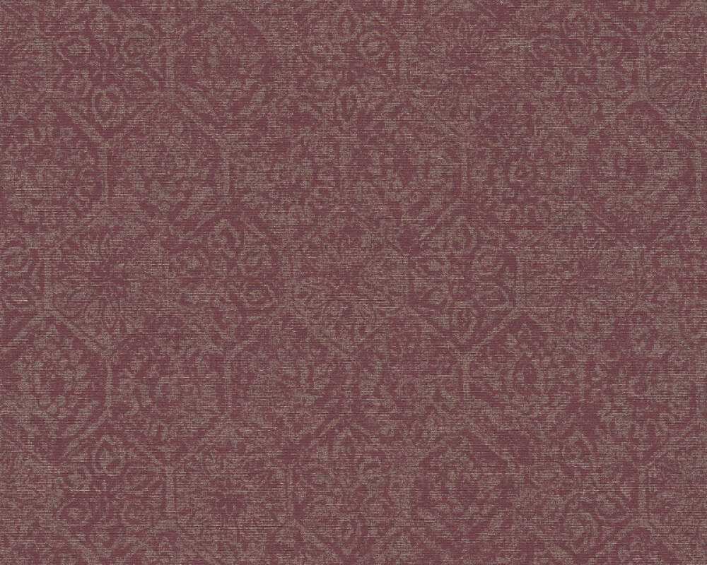 A.S. Création papier peint Baroque, métallique, rouge 380224