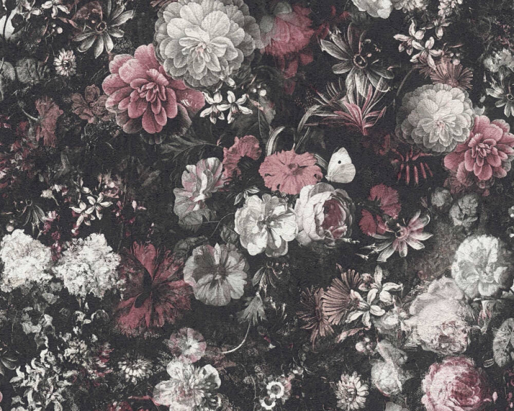 Dark Floral Wallpaper  Etsy