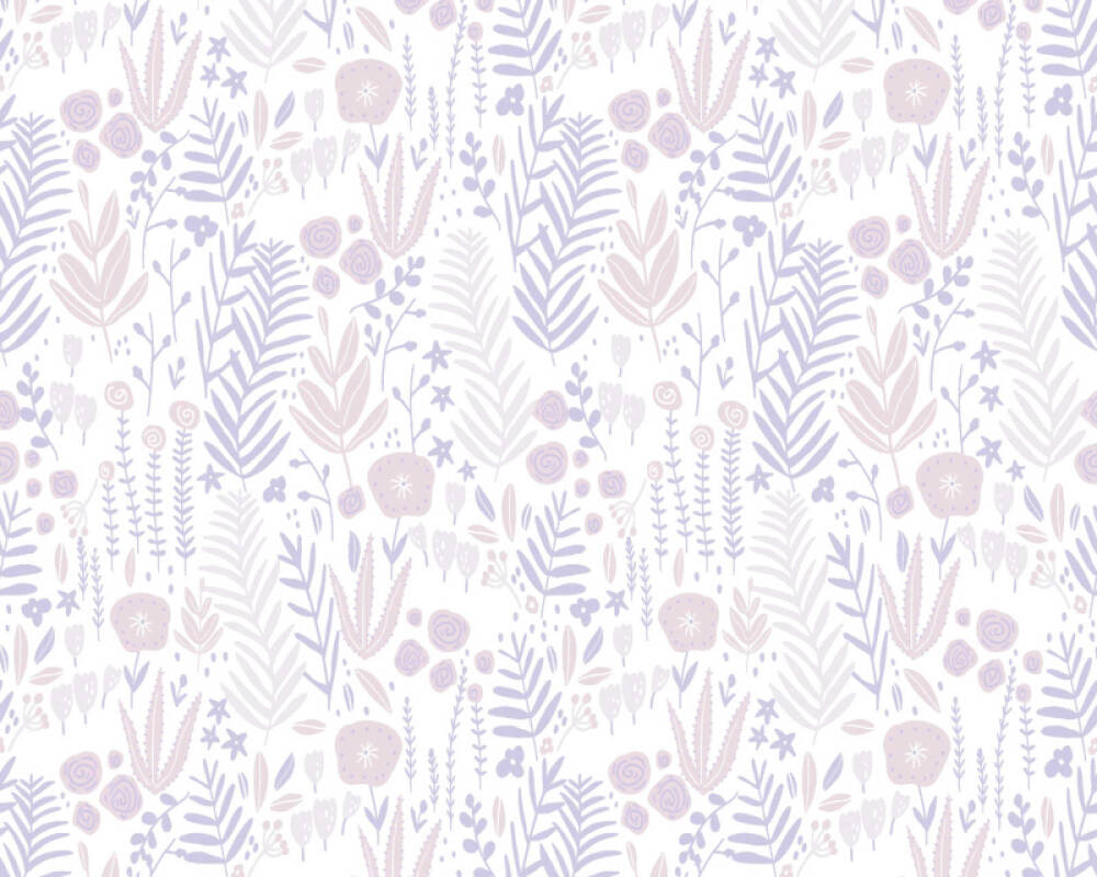 A.S. Création Wallpaper Child motif, Pink, Purple, White 381181