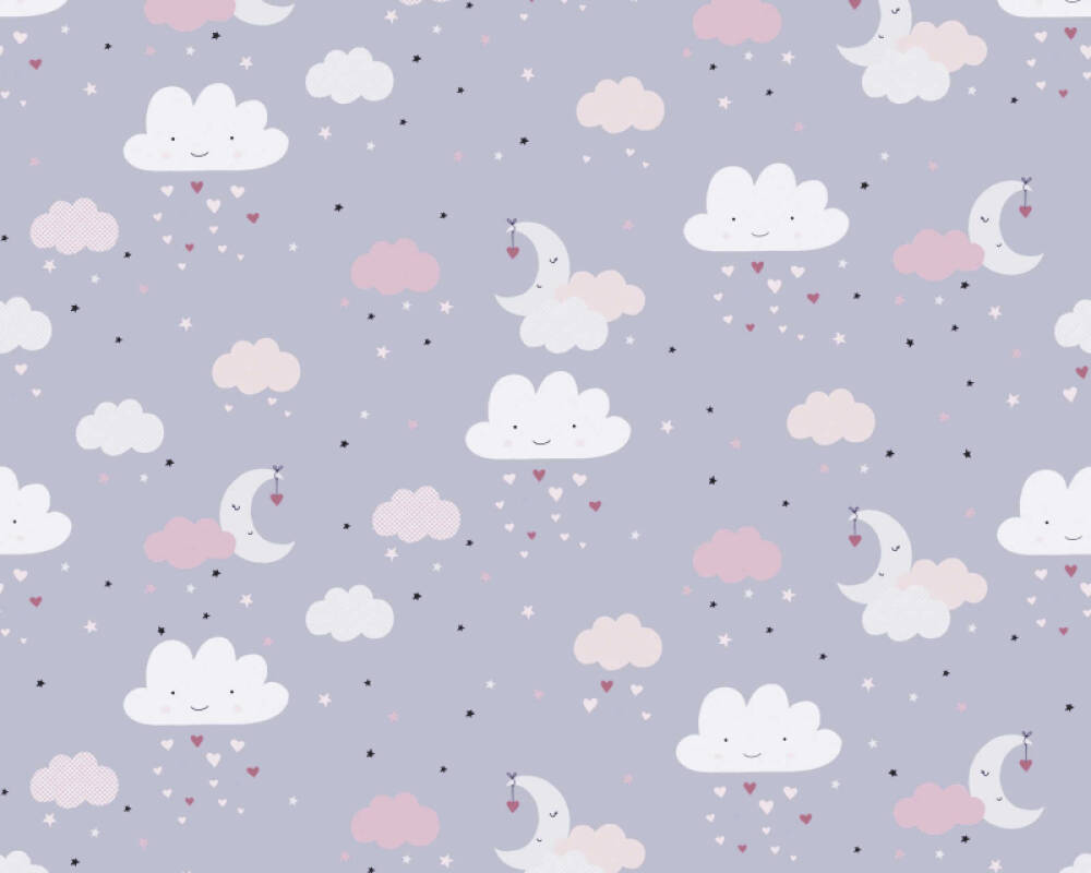 . Création Wallpaper «Child motif, Colorful, Grey, Pink» 381251