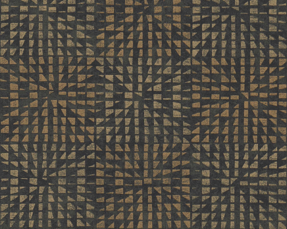 A.S. Création Wallpaper Graphics, Black, Copper, Gold, Metallic 383522