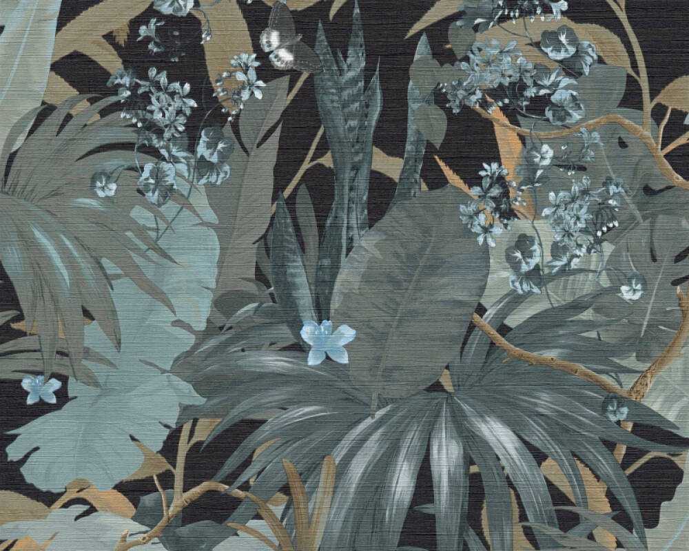 Livingwalls papier peint Floral, beige, gris, taupe, turquoise 385222