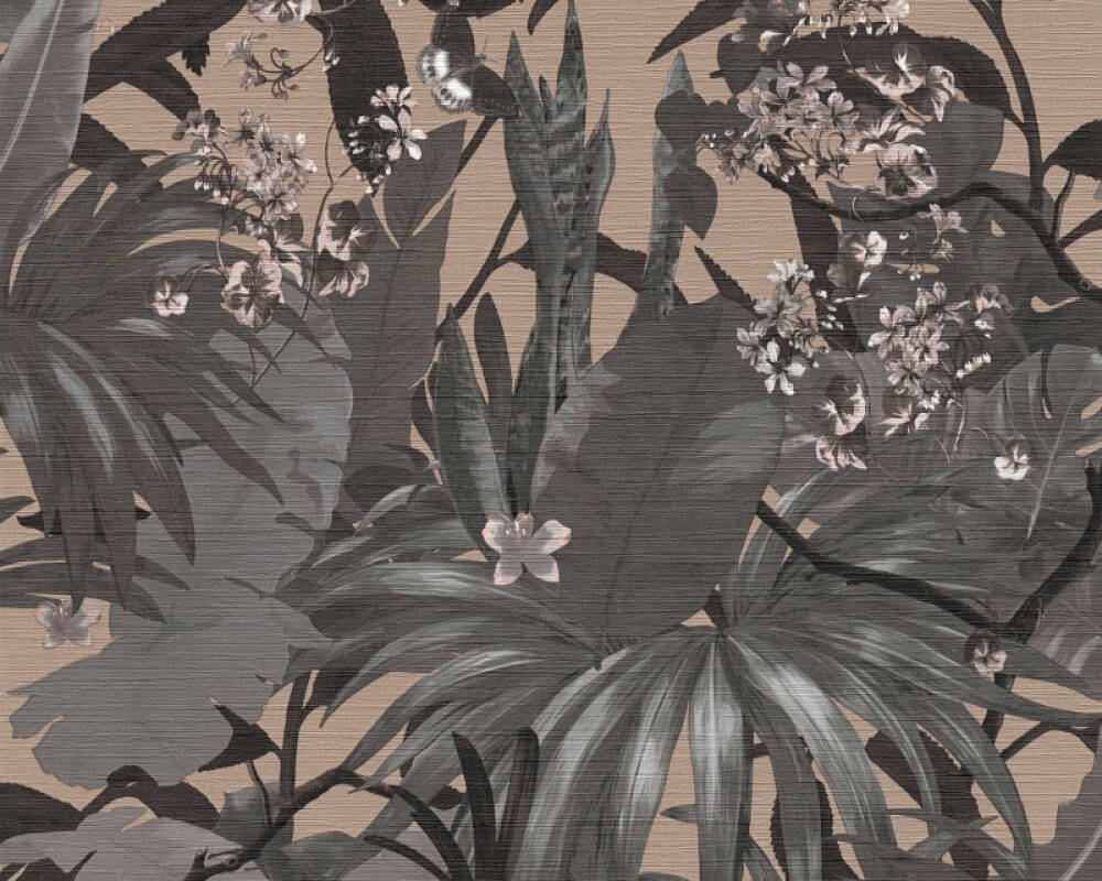 Livingwalls papier peint Floral, beige, gris, marron, taupe 385225