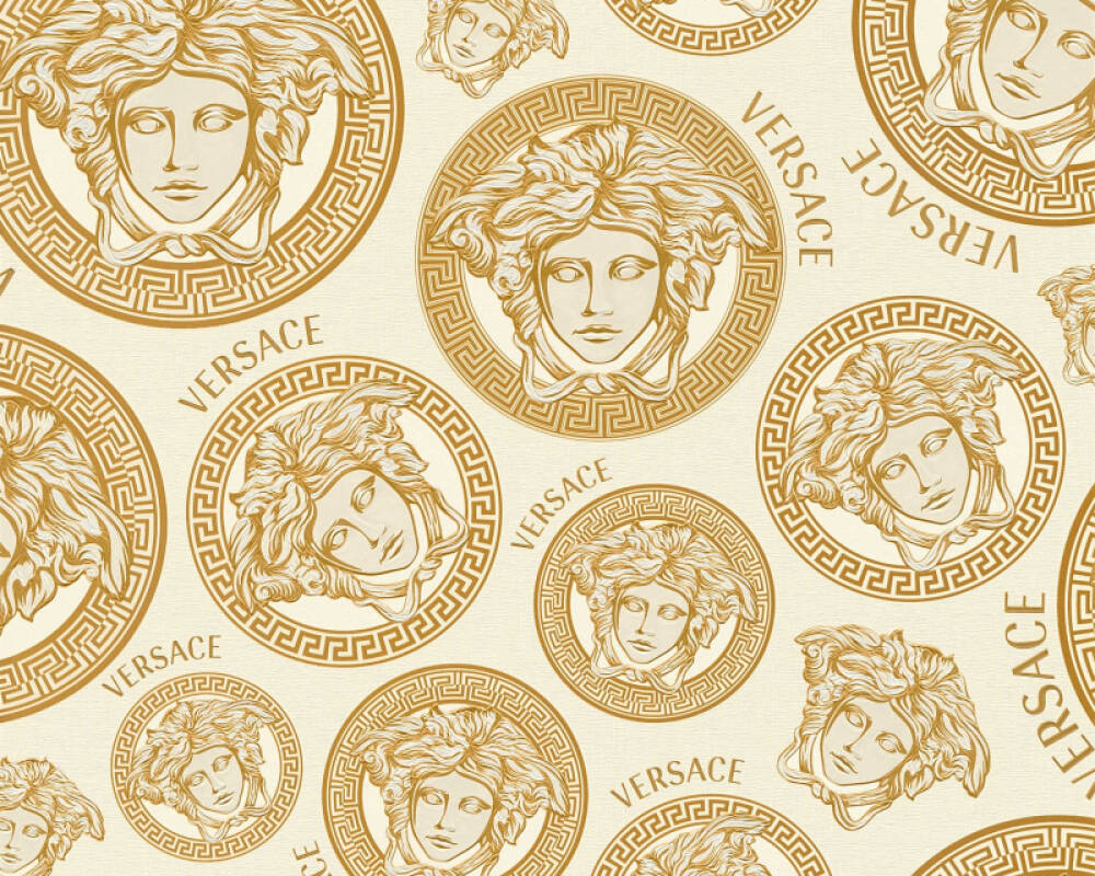 Versace Home Tapete Grafik, Creme, Gold, Metallics 386115