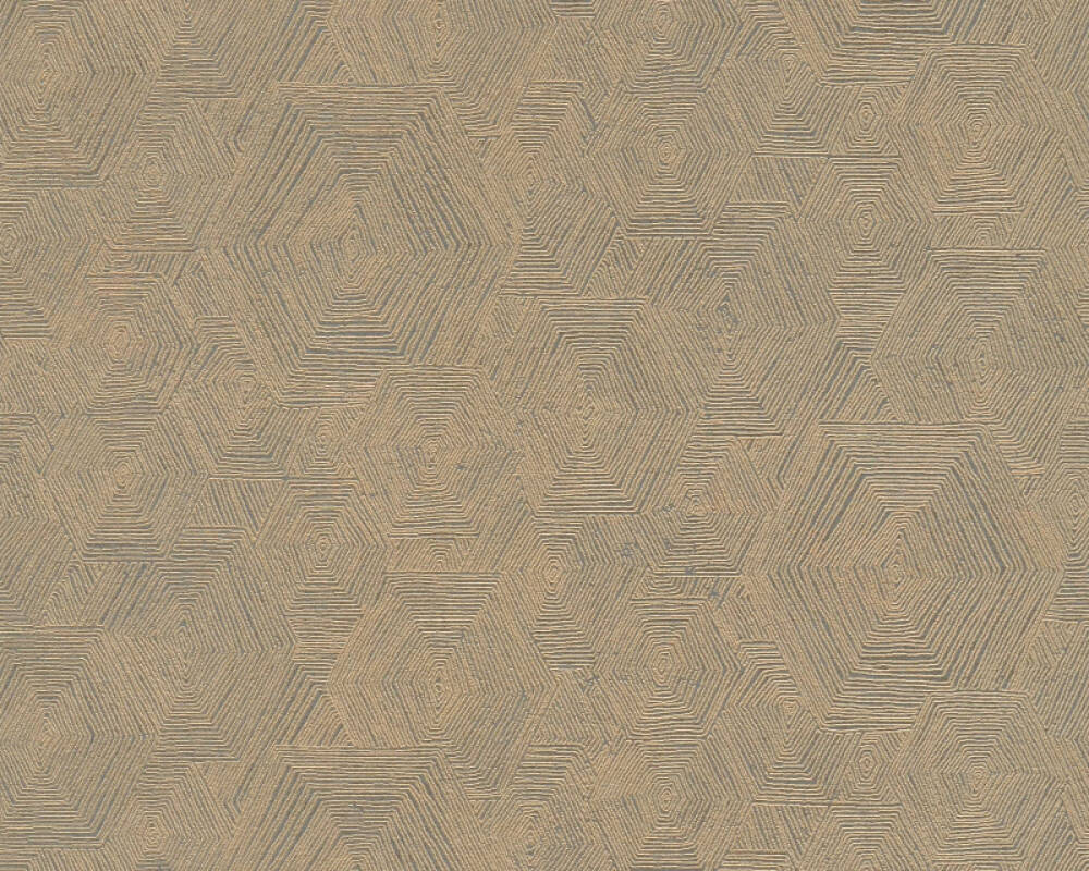 A.S. Création Wallpaper Graphics, Brown, Copper, Gold, Grey 386983