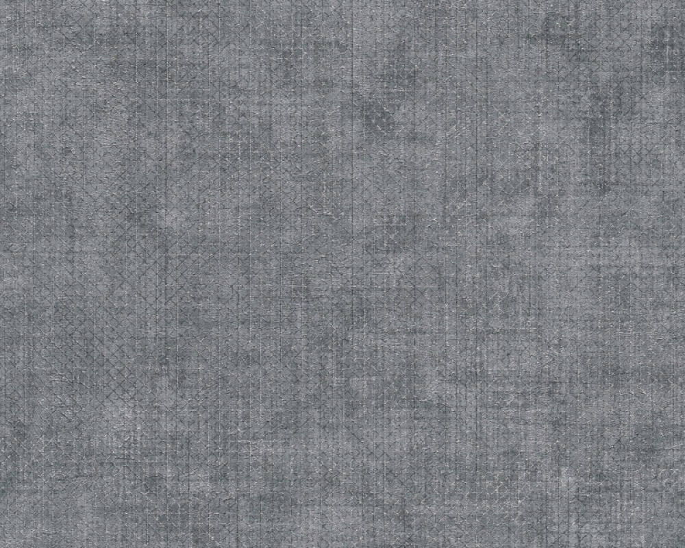 A.S. Création Wallpaper Uni, Grey, Metallic, Silver 388267