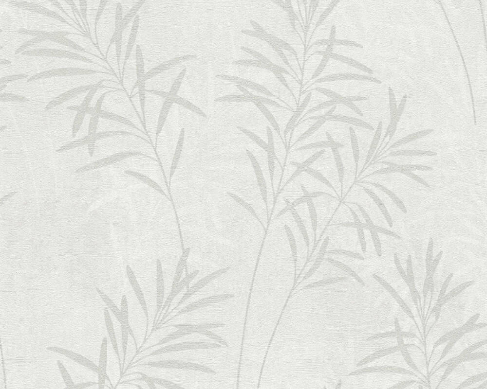 A.S. Création Wallpaper «Cottage, Floral, Grey, Metallic, Silver, White ...