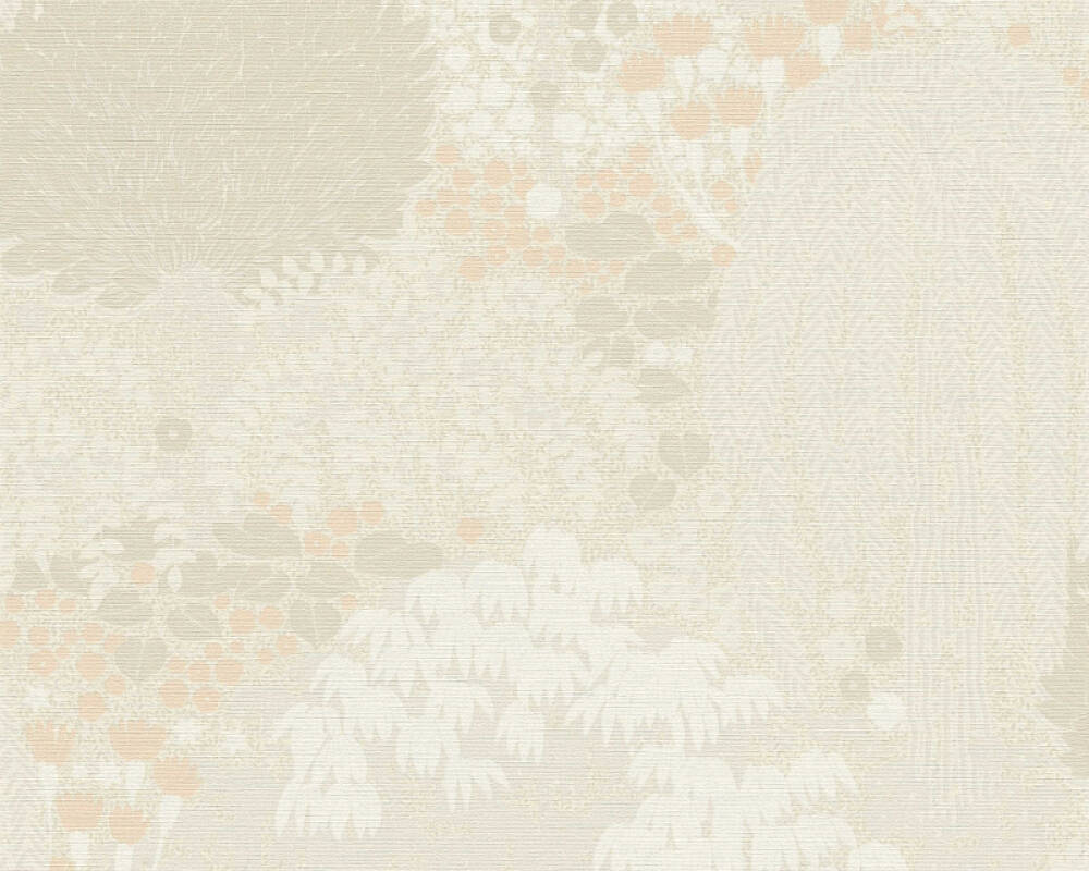 A.S. Création Wallpaper Floral, Beige, Cream, Pink, White 393502