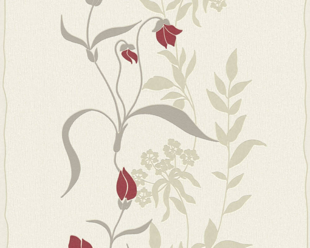 A.S. «Blumen, Création Tapete Rot» 958741 Braun, Beige,