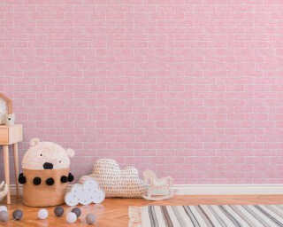 A.S. Création non-woven wallpaper «Stone, Pink, White» 359812