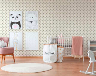 A.S. Création non-woven wallpaper «Child motif, Graphics, Beige, Brown, Grey, Pink» 369341