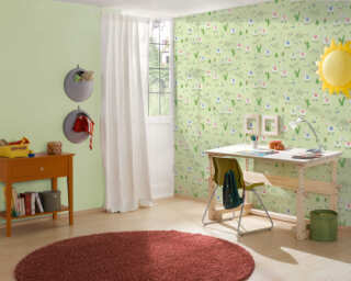 A.S. Création non-woven wallpaper «Child motif, Green» 369852