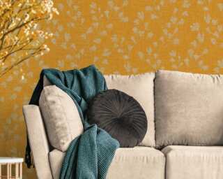 Private Walls non-woven wallpaper «Cottage, Floral, Yellow» 387471