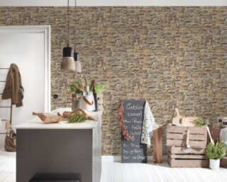 A.S. Création non-woven wallpaper «Stone, Beige, Brown» 388151