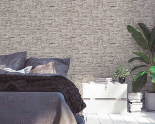 A.S. Création non-woven wallpaper «Stone, Beige» 388153