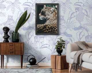 Livingwalls non-woven wallpaper «Floral, Purple, White» 392031