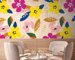 Livingwalls papier peint intissé «Floral, multicolore» 392091