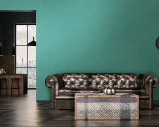 Livingwalls satin wallpaper «Uni, Blue, Green, Turquoise» 396523