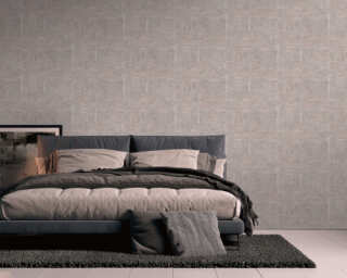 Livingwalls textured wallpaper «Graphics, Grey, Metallic, Pink, Silver» 396712