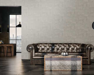 Livingwalls textured wallpaper «Graphics, Cream, Grey, Metallic, Silver» 396713