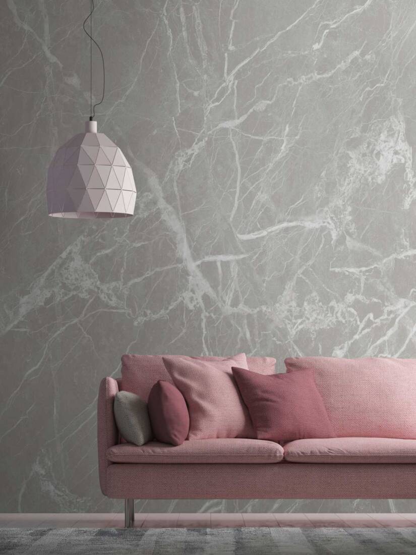 Livingwalls Wallpaper «Grey, White» 382271