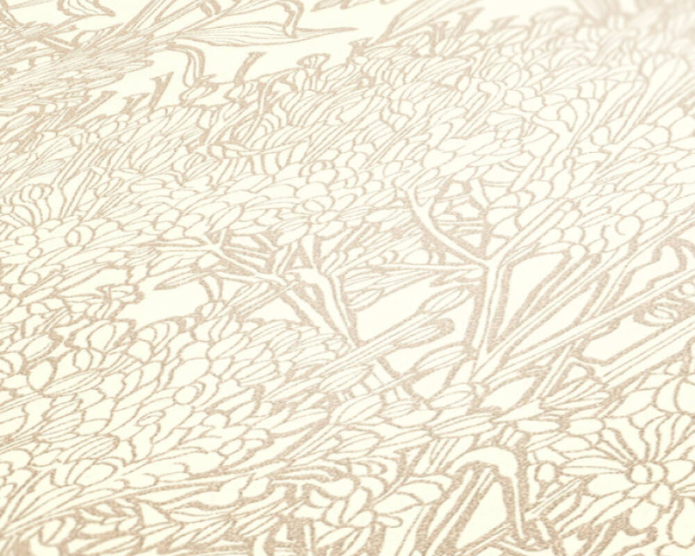 Architects Paper Wallpaper «Floral, Cream, Grey, Metallic, Taupe» 369727